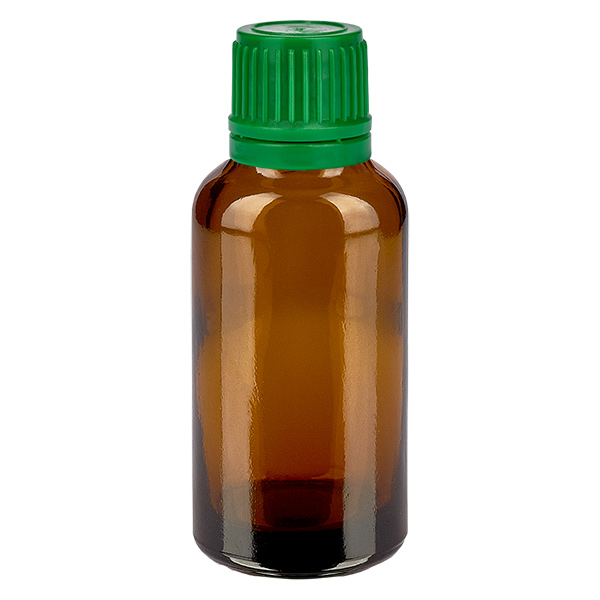 30ml Flasche 11mm Schraubverschluss grün Originalitätsverschluss BrownLine UT18/30