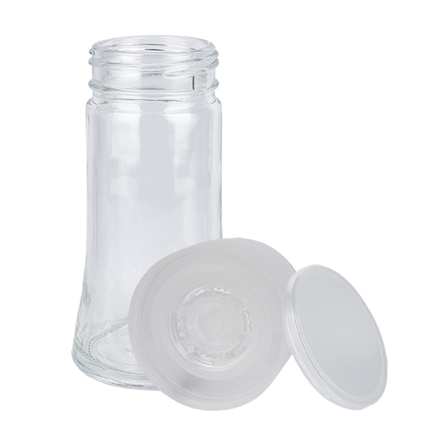 Barattolo per sale e spezie da 95 ml con macinino Vario bianco Barattolo per sale e spezie da 95 ml con macinino Vario bianco
