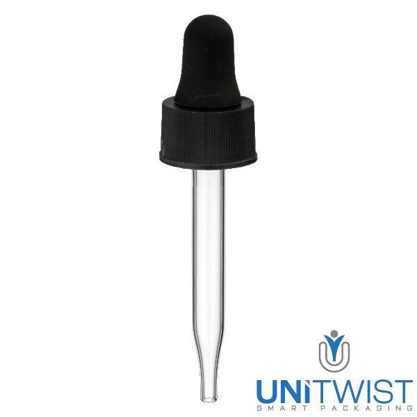 Contagocce in vetro nero UT13/5 UNiTWIST Contagocce in vetro nero UT13/5 UNiTWIST