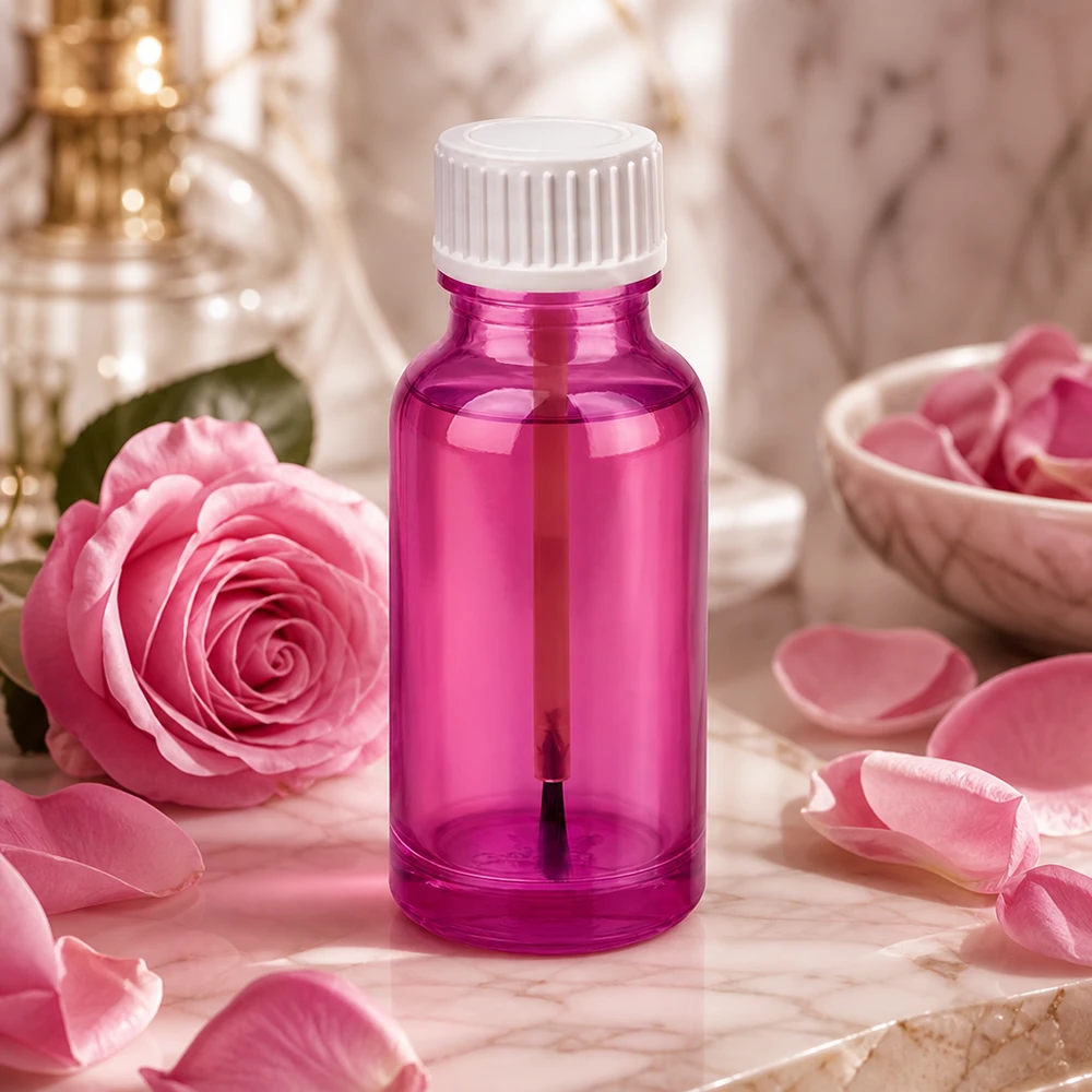 20ml Pinselflasche weiss Standard PurpleLine UT18/20 Violette 20ml Pinselflasche mit weißem Verschluss perfekt für DIY Kosmetik und Nagelpflege