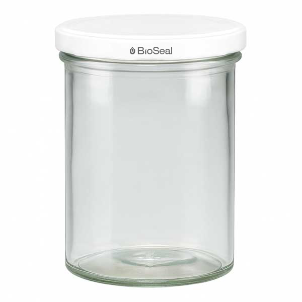 435ml Sturzglas mit BioSeal Deckel weiß UNiTWIST