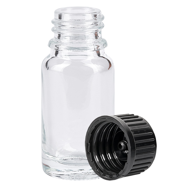 10ml Flasche 11mm Schraubverschluss schwarz Standard ClearLine UT18/10