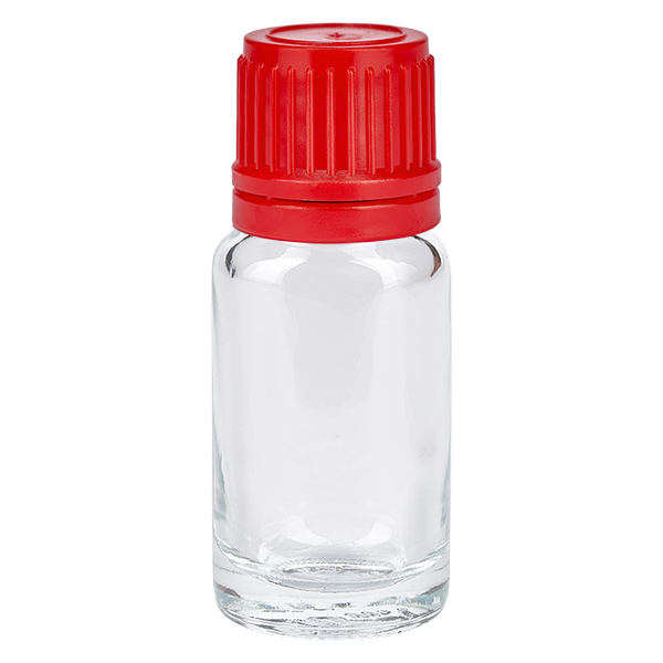 Bottiglia da 10ml 11mm SV rosso OV ClearLine UT18/10 Bottiglia da 10ml 11mm SV rosso OV ClearLine UT18/10