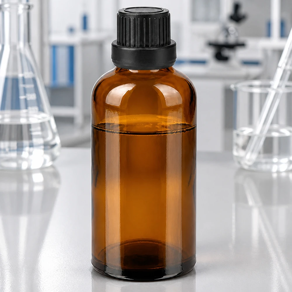 50ml Flasche 11mm Schraubverschluss schwarz OriginalitätsverschlussII BrownLine UT18/50 Lichtschutz 50ml Flasche Braunglas mit schwarzem Verschluss ideal für lichtempfindliche Stoffe