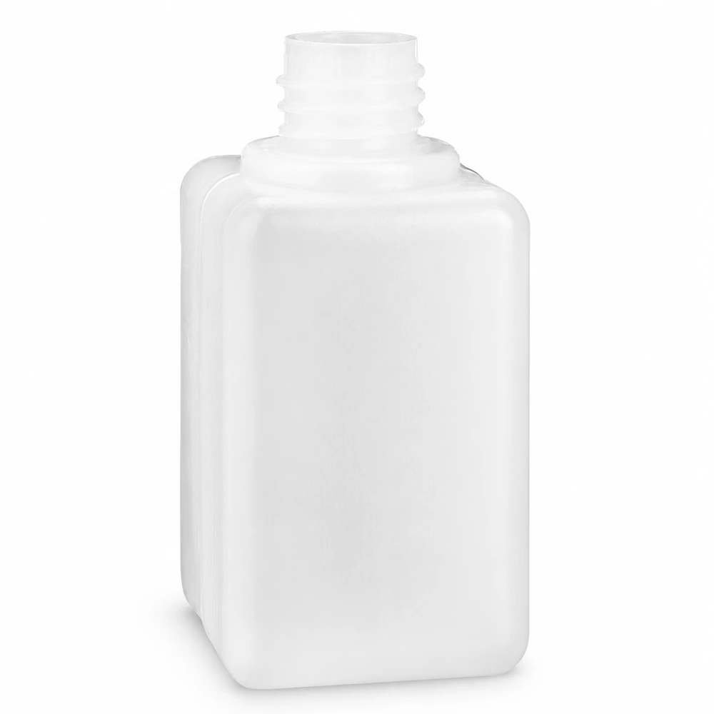 Flacon pour produits chimiques en PE-HD à col étroit GL 18, robuste et résistant aux produits chimiques, d'une contenance de 50 ml