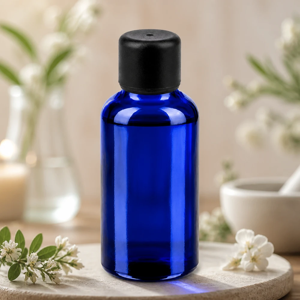 Versatile flacone in vetro cobalto da 30 ml ideale per sieri cosmetici e prodotti per la cura della pelle fai da te