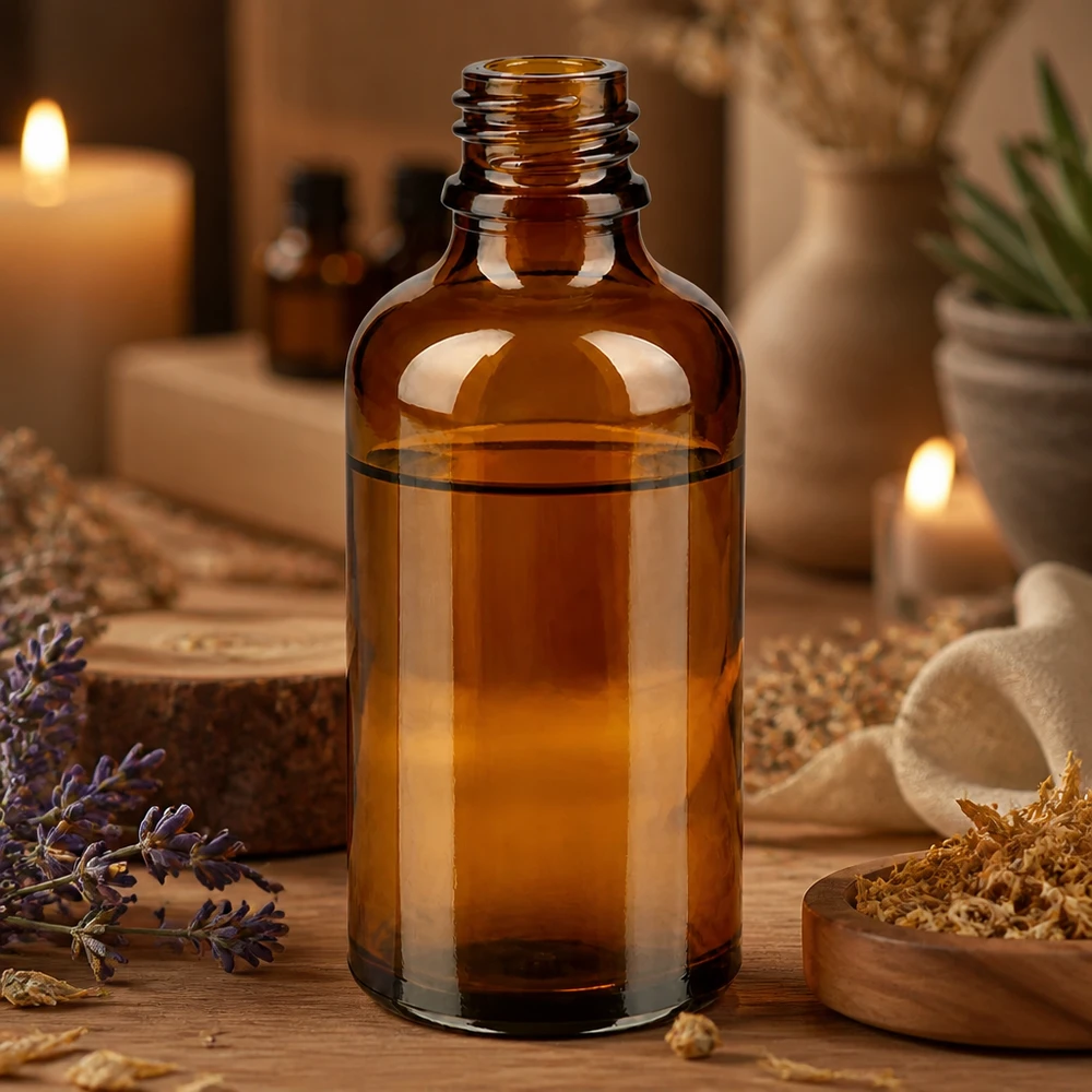 Tropfflasche 50 ml DIN 18 aus Braunglas 50ml ApoGlas Flasche mit klassischem Apothekerdesign für stilvolle Präsentation von Produkten