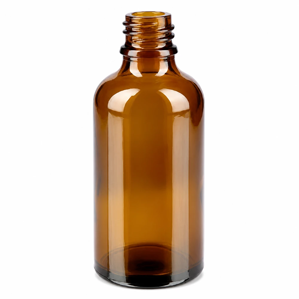 50ml Flasche 11mm Schraubverschluss rot Standard BrownLine UT18/50 Professionelle 50ml Glasflasche bernsteinfarben mit UV-Schutz für empfindliche Flüssigkeiten