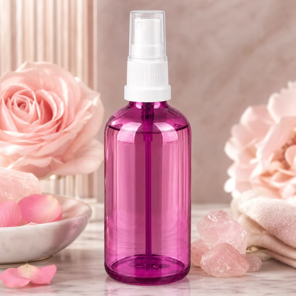Flacone spray da 100 ml bianco/trasparente Standard PurpleLine UT18/100 Flacone spray compatto da 100 ml, ideale per i viaggi e gli spostamenti, con tappo a prova di perdite.