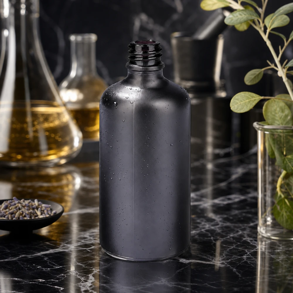 Flacone per farmacia da 100 ml BlackLine UT18/100 UNiTWIST Flacone da 100 ml per farmacisti BlackLine UT18/100 UNiTWIST con apertura ampia per un facile riempimento