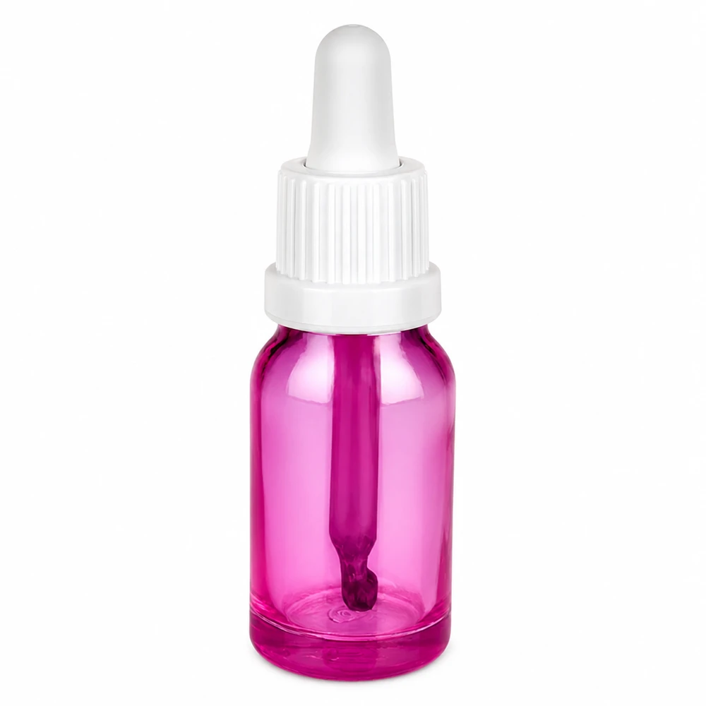 10ml Pipettenflasche weiss Originalität Schraubverschlusserschluss PurpleLine UT18/10 Kompakte 10ml Tropfflasche violett mit UT18/10 Gewinde für Labor und Kosmetik