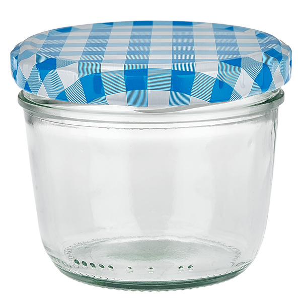 230ml Sturzglas + BasicSeal Deckel blau/weiß UNiTWIST