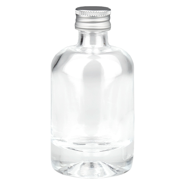40ml Glasflasche "Attila" mit Schraubverschluss silber UNiTWIST®