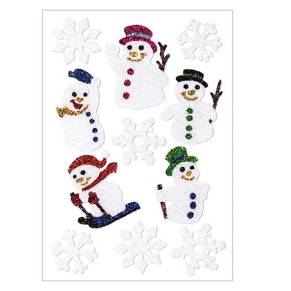 Adesivi "Pupazzi di neve" (11 adesivi con glitter) Adesivi "Pupazzi di neve" (11 adesivi con glitter)