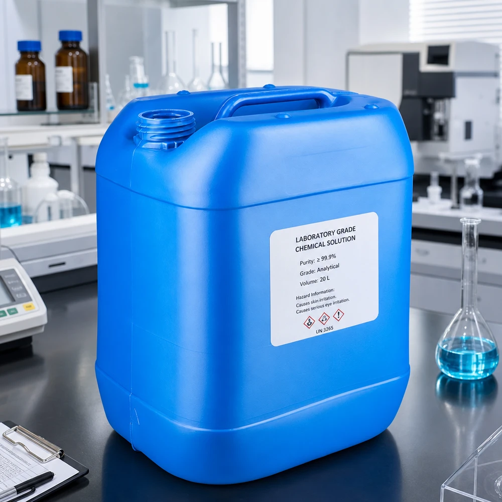 Kanister 20 Liter blau ohne Verschluss Kanister 20L blau quaderförmig ohne Deckel geeignet für analytische Chemikalien