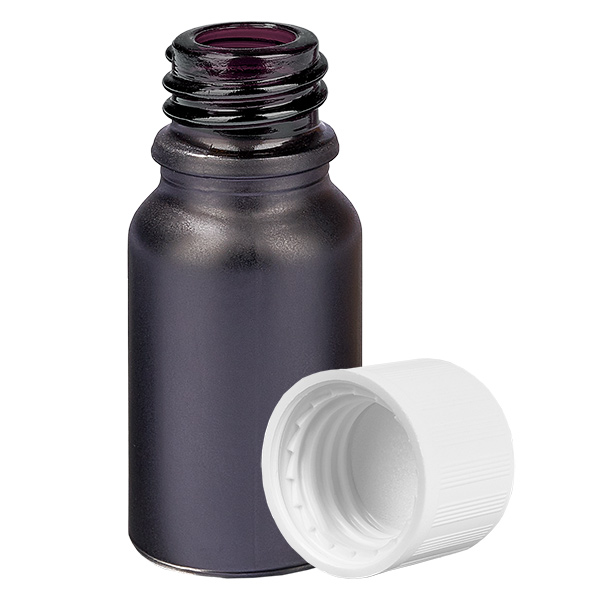 10ml Flasche 11mm Schraubverschluss weiß Standard Kindersicherung BlackLine UT18/10