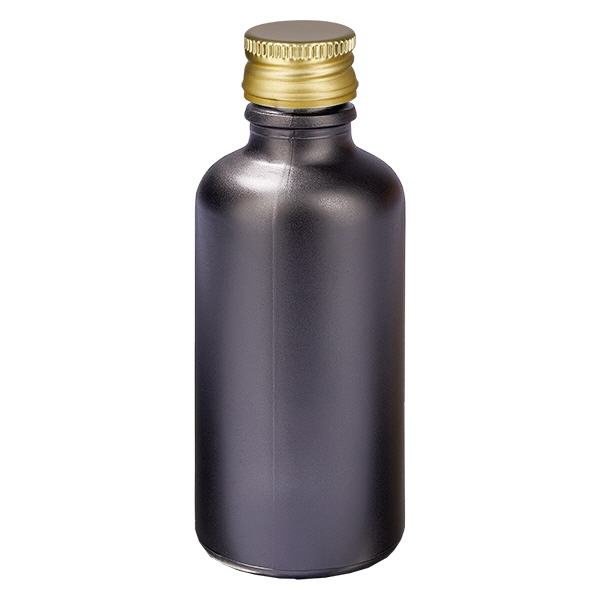 50ml Flasche 11mm Schraubverschluss Alu-Gold Standard BlackL. UT18/50