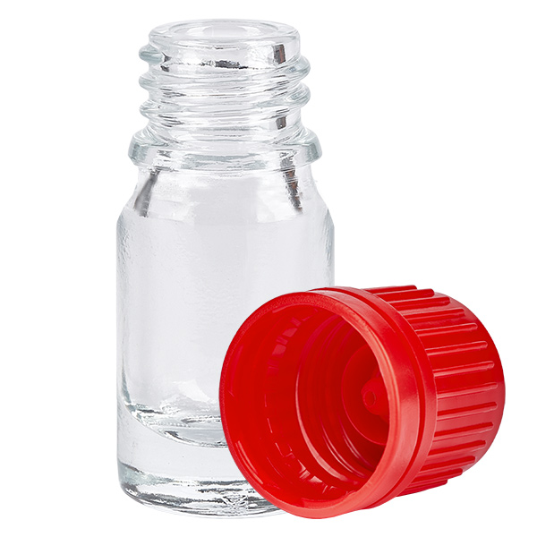 5ml Flasche 11mm Schraubverschluss rot Originalitätsverschluss ClearLine UT18/5