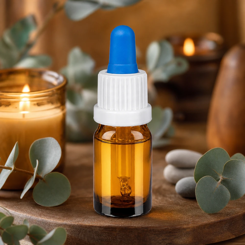 Bottiglia per pipette BrownLine di alta qualità da 5 ml con protezione UV grazie al vetro ambrato e al tappo sicuro