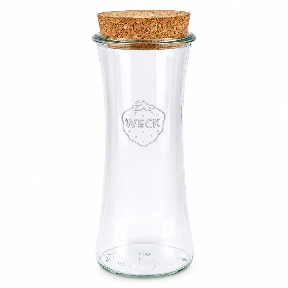 WECK barattolo per salumi 700ml RR80 con coperchio in sughero naturale barattolo per conserve barattolo trasparente