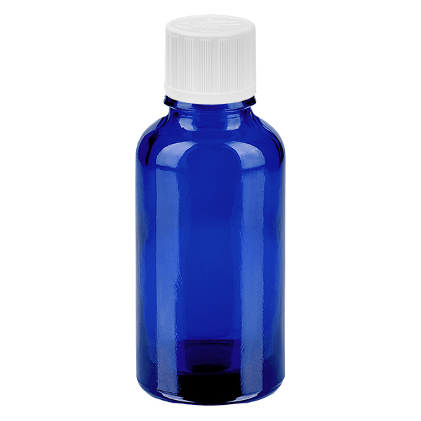 30ml Flasche 11mm Schraubverschluss weiß Standard Kindersicherung BlueLine UT18/30