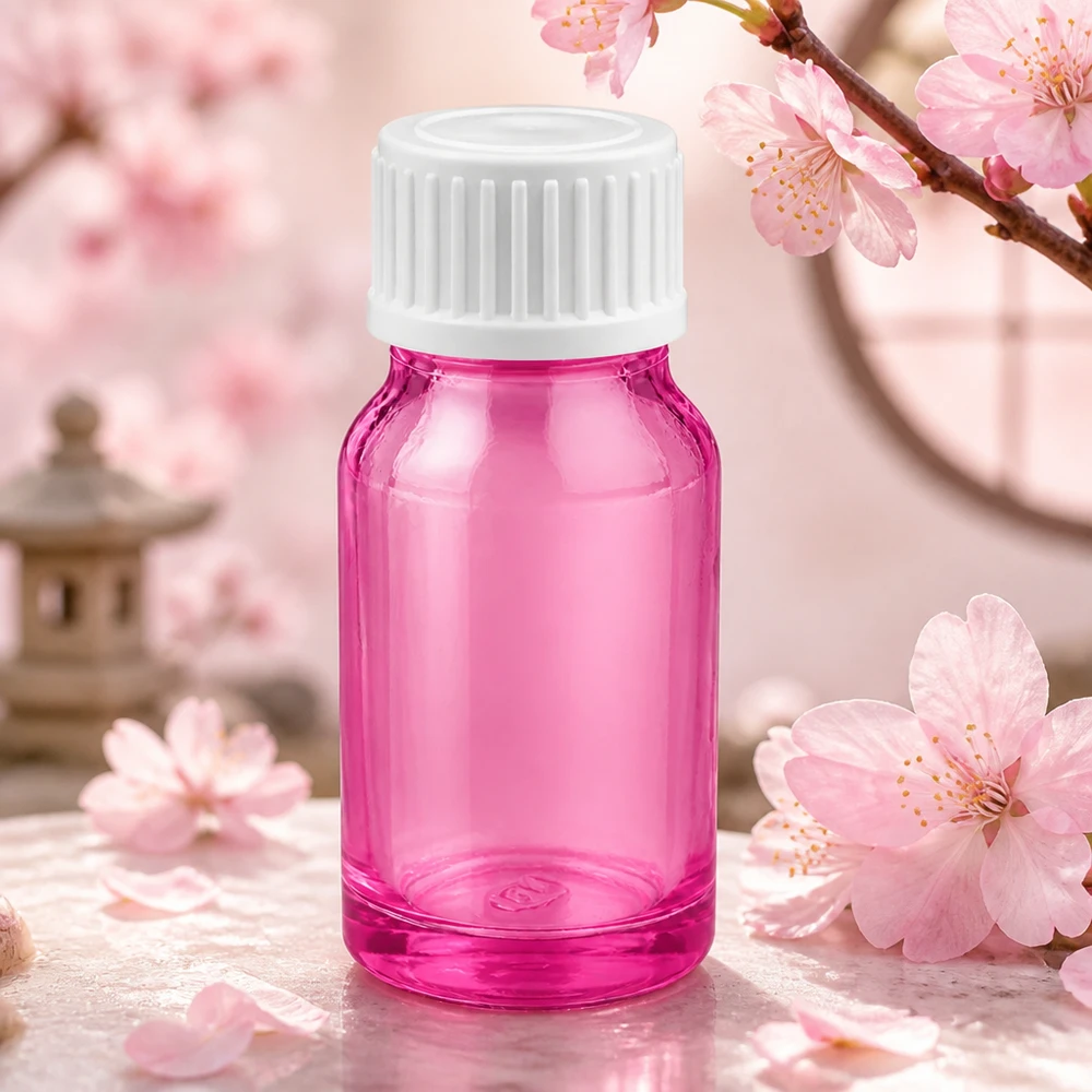Pratico flacone contagocce viola da 10 ml, ideale per l'uso in viaggio e in mobilità degli oli essenziali.