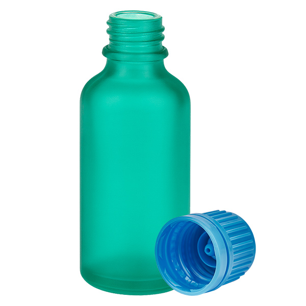 50ml Flasche 11mm Schraubverschluss blau Originalitätsverschluss GreenLine UT18/50