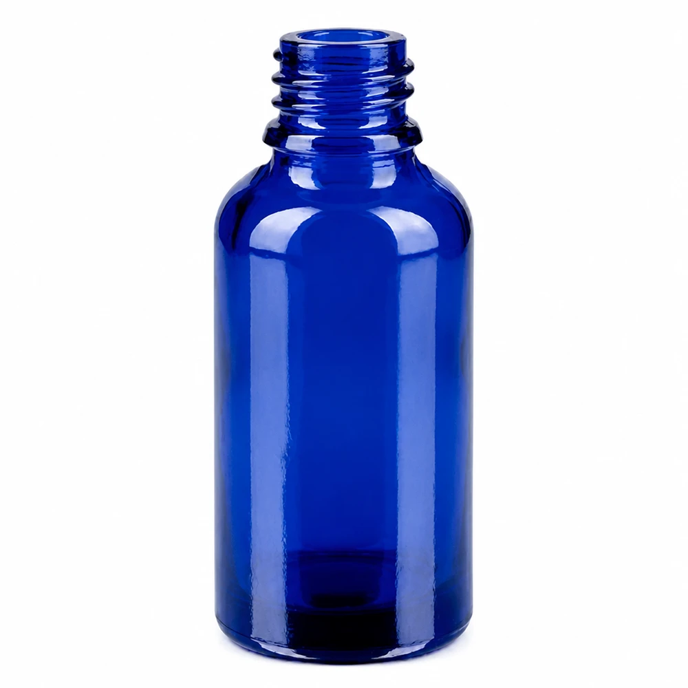 Flacone da 30ml 11mm SV verde STD BlueLine UT18/30 Flacone in vetro di alta qualità da 30 ml in blu cobalto con tappo SV per farmacie