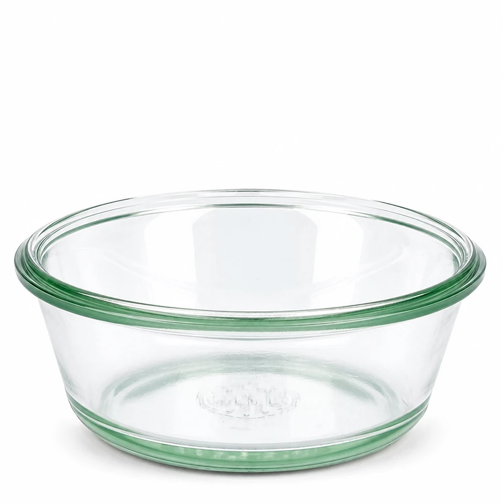 Barattolo da 300 ml WECK RR120 WECK vaso gourmet 300ml RR120 vaso per conserve trasparente con bordo verde in vetro borosilicato per conserve