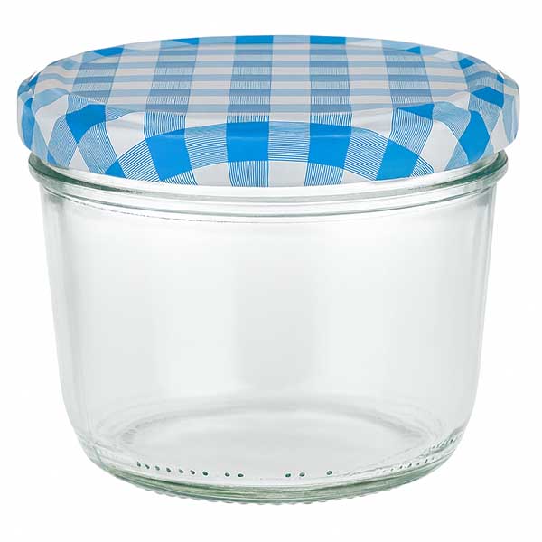 230ml Sturzglas + BasicSeal Deckel blau/weiß UNiTWIST