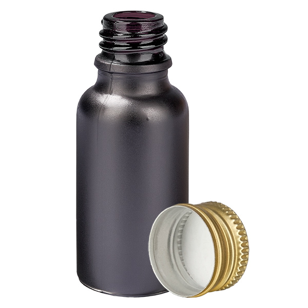 20ml Flasche 11mm Schraubverschluss Alu-Gold Standard BlackL. UT18/20