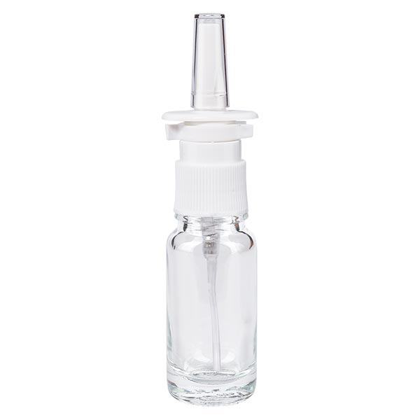 Flacone spray nasale trasparente da 10 ml bianco/tr. STD ApoGlas Flacone spray nasale trasparente da 10 ml bianco/tr. STD ApoGlas
