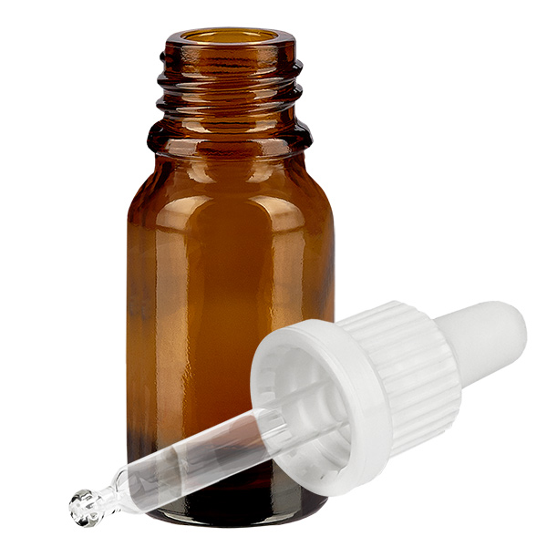 10ml Pipettenflasche weiß Originalitätsverschluss BrownLine UT18/10