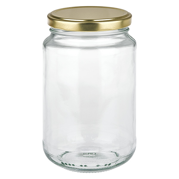 375ml Rundglas mit BasicSeal Deckel gold UNiTWIST