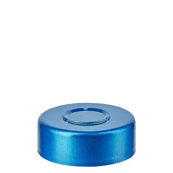 Capuchon à sertir 20.25 x 7.4 mm arrachement MOYEN, bleu Capuchon à sertir 20.25 x 7.4 mm arrachement MOYEN, bleu