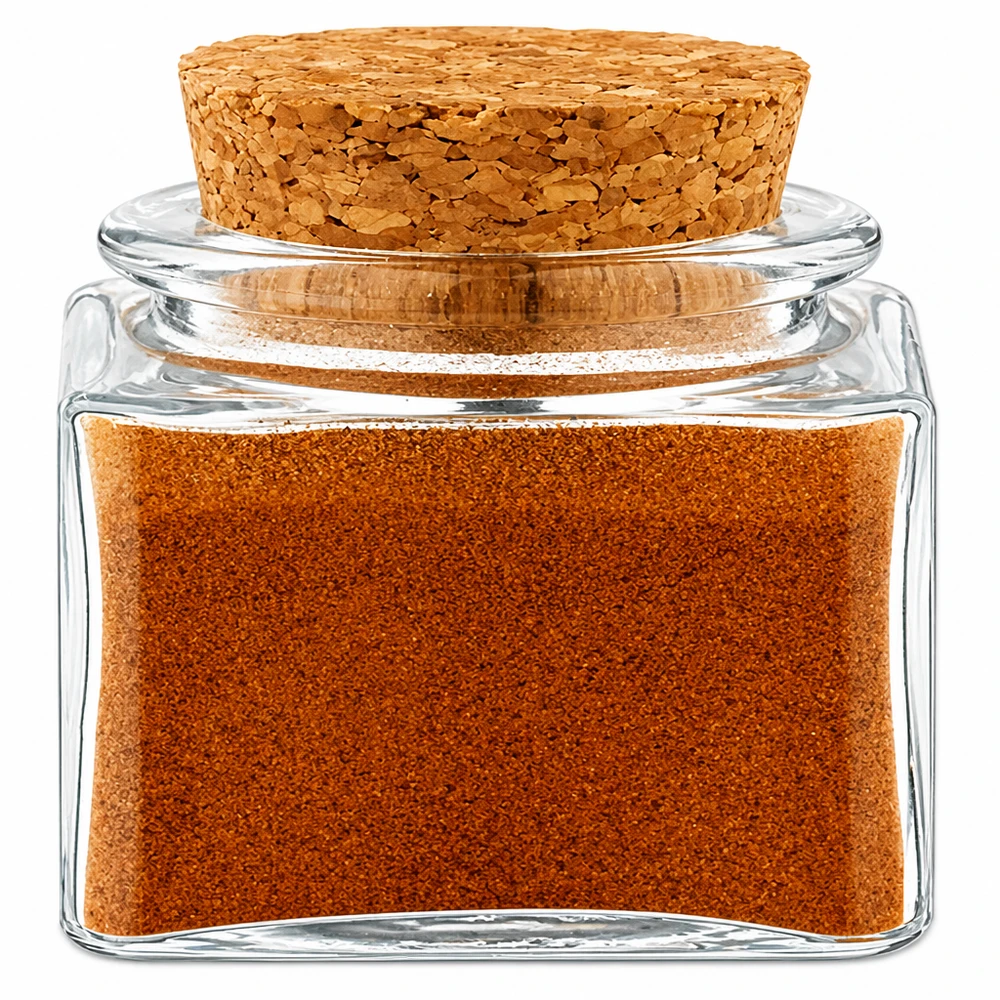 Barattolo per spezie “Quadratus” da 40 ml in vetro trasparente con tappo di sughero, per la cucina e la casa