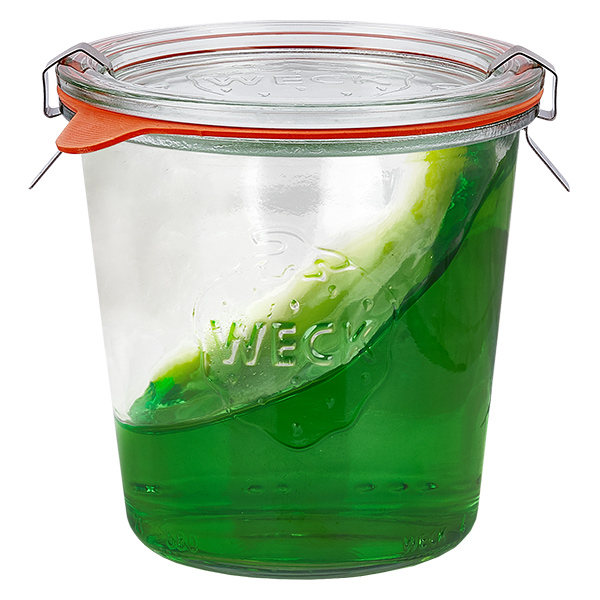 Set di 18 vasi Weck da 580 ml con 18 coperchi in vetro, 1 Set di 18 vasi Weck da 580 ml con 18 coperchi in vetro, 1