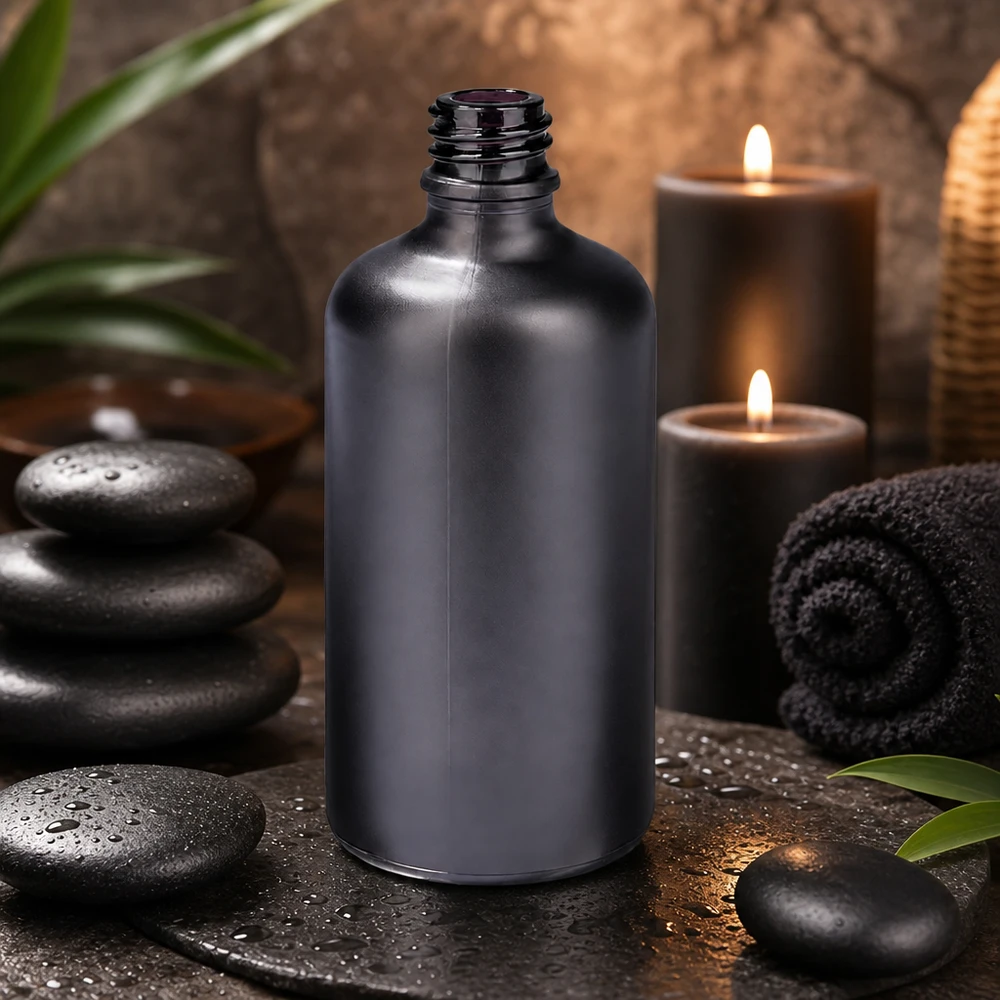 Flacone da farmacia da 100 ml BlackLine UT18/100 UNiTWIST in robusto vetro viola per una maggiore durata.