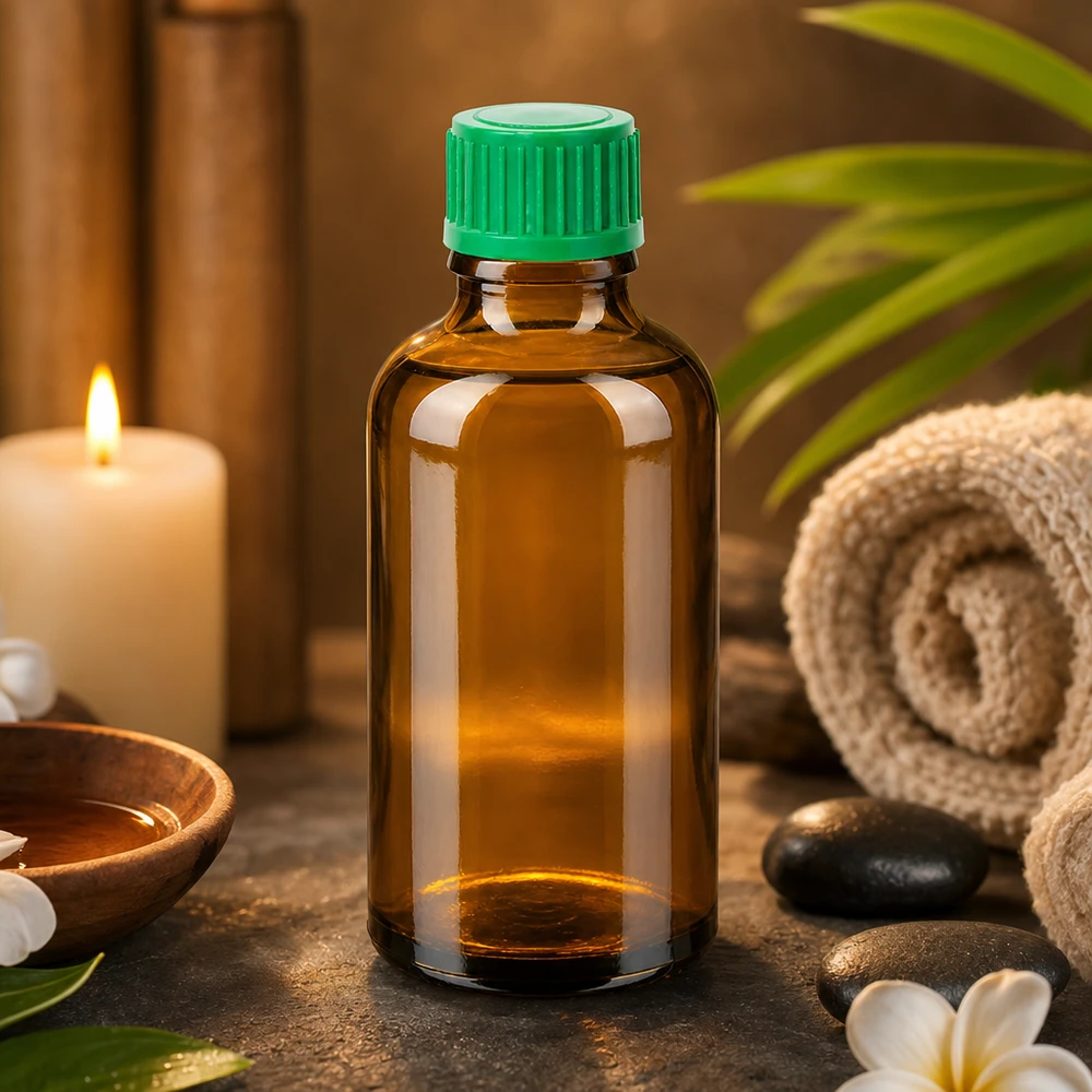 Flacon compte-goutte 50ml 0.8mm vert STD BrownLine UT18/50 Flacon compte-gouttes de 50ml adapté aux traitements professionnels de spa et de massage