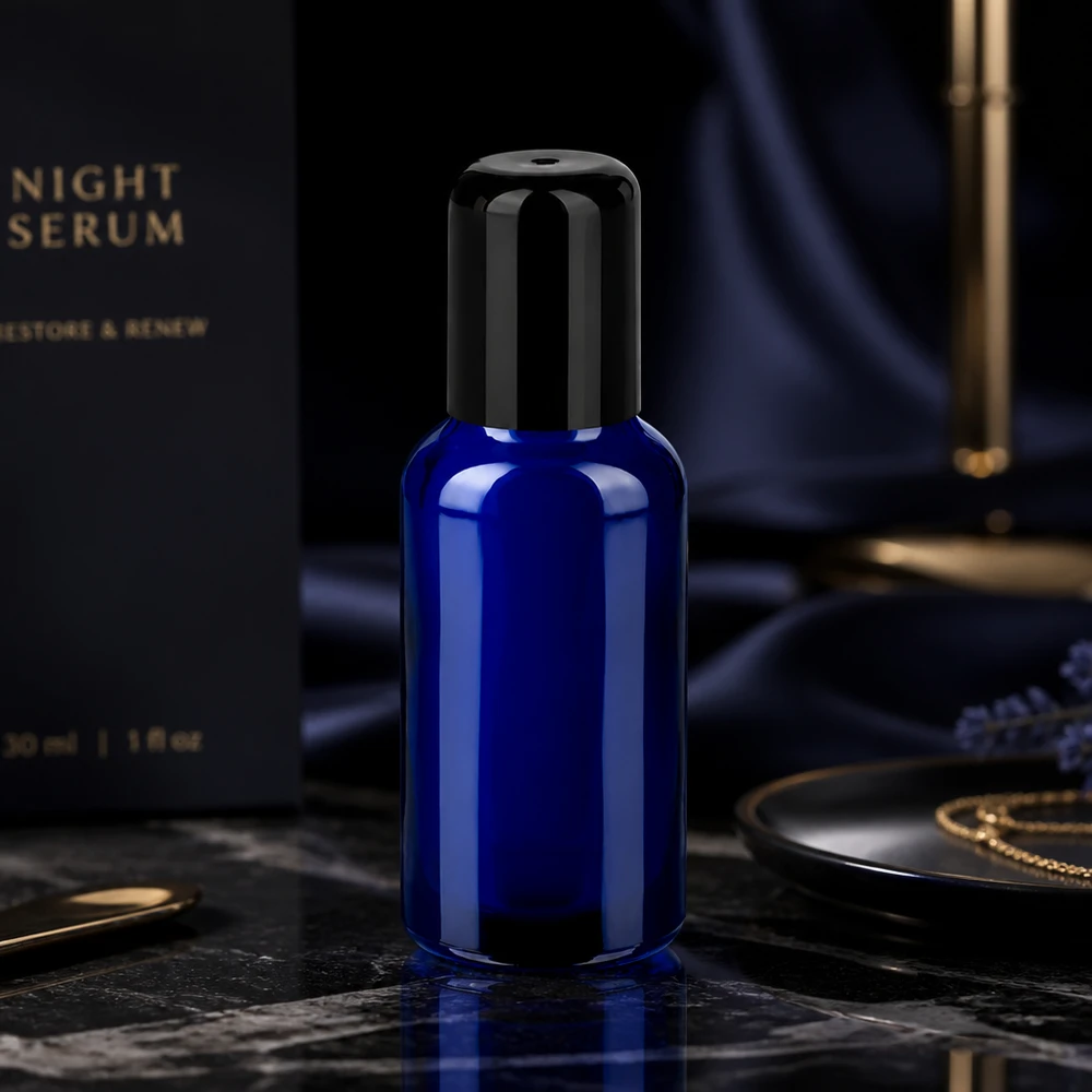 Flacone roll-on ergonomico da 30 ml BlueLine UT18/30 ideale per profumi e prodotti per la cura della persona