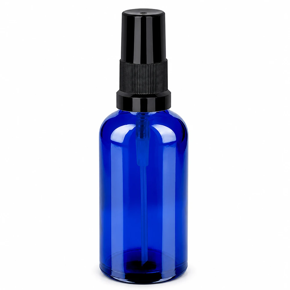 Vaporisateur 50ml noir STD BlueLine UT18/50 Vaporisateur rond 50ml bleu avec embout ergonomique noir UT18/50