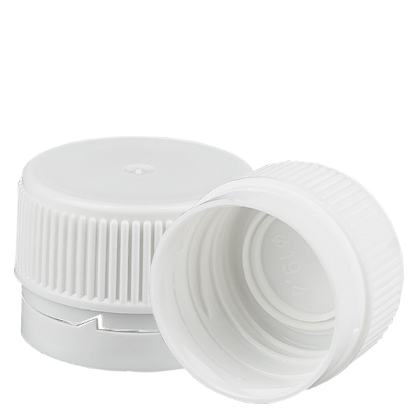 Schraubverschluss weiß mit Originalitätsring PP28 ApoGlas