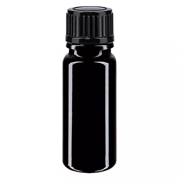 Flacon de pharmacie violet 10ml bouchon vissable noir std