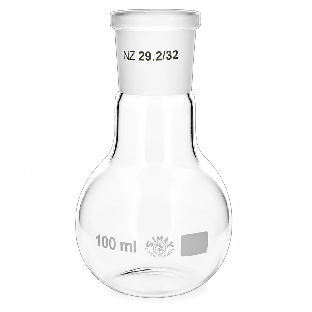 Pallone di reazione con giunto standard rettificato 29/32 - recipiente da laboratorio trasparente per lavori di sintesi
