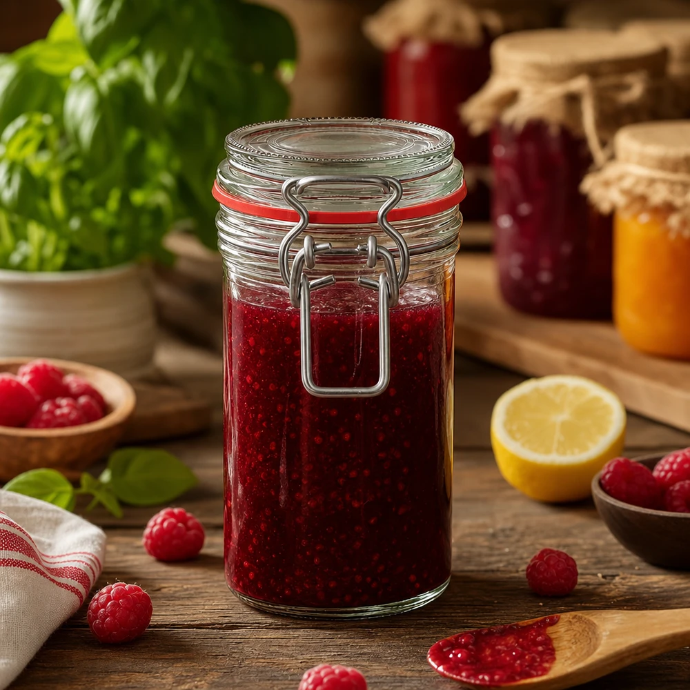 Bocal de conservation de 272 ml, type G, avec bouchon à clip UN.. 272ml Vorratsglas mit Bügelverschluss für Marmelade und Eingemachtes - stilvolle Aufbewahrung in der Küche