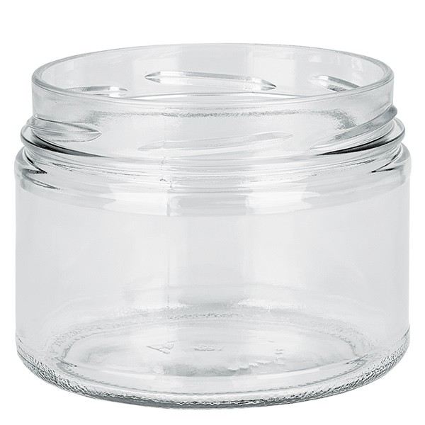 Barattolo di vetro 540ml trasparente, senza coperchio, filettatura TO100 Barattolo di vetro 540ml trasparente, senza coperchio, filettatura TO100