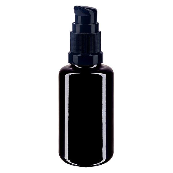Flacone farmacia viola 30ml tappo a pompa nero St Flacone farmacia viola 30ml tappo a pompa nero St