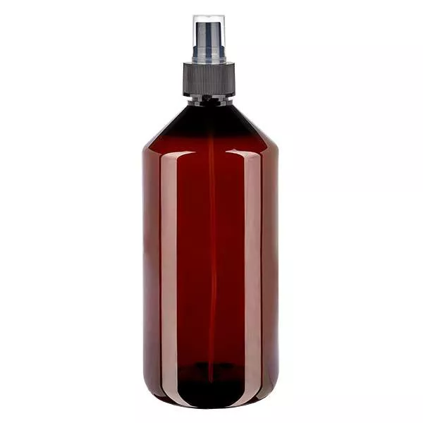 Flacon PET 1000ml avec vaporisateur noir