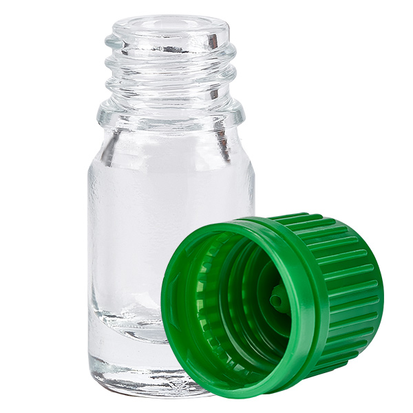5ml Flasche 11mm Schraubverschluss grün Originalitätsverschluss ClearLine UT18/5