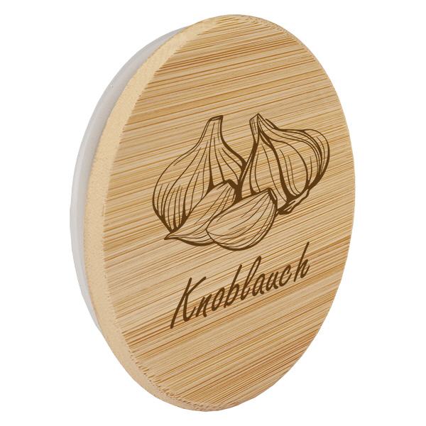 Holzdeckel "Knoblauch" für WECK RR60
